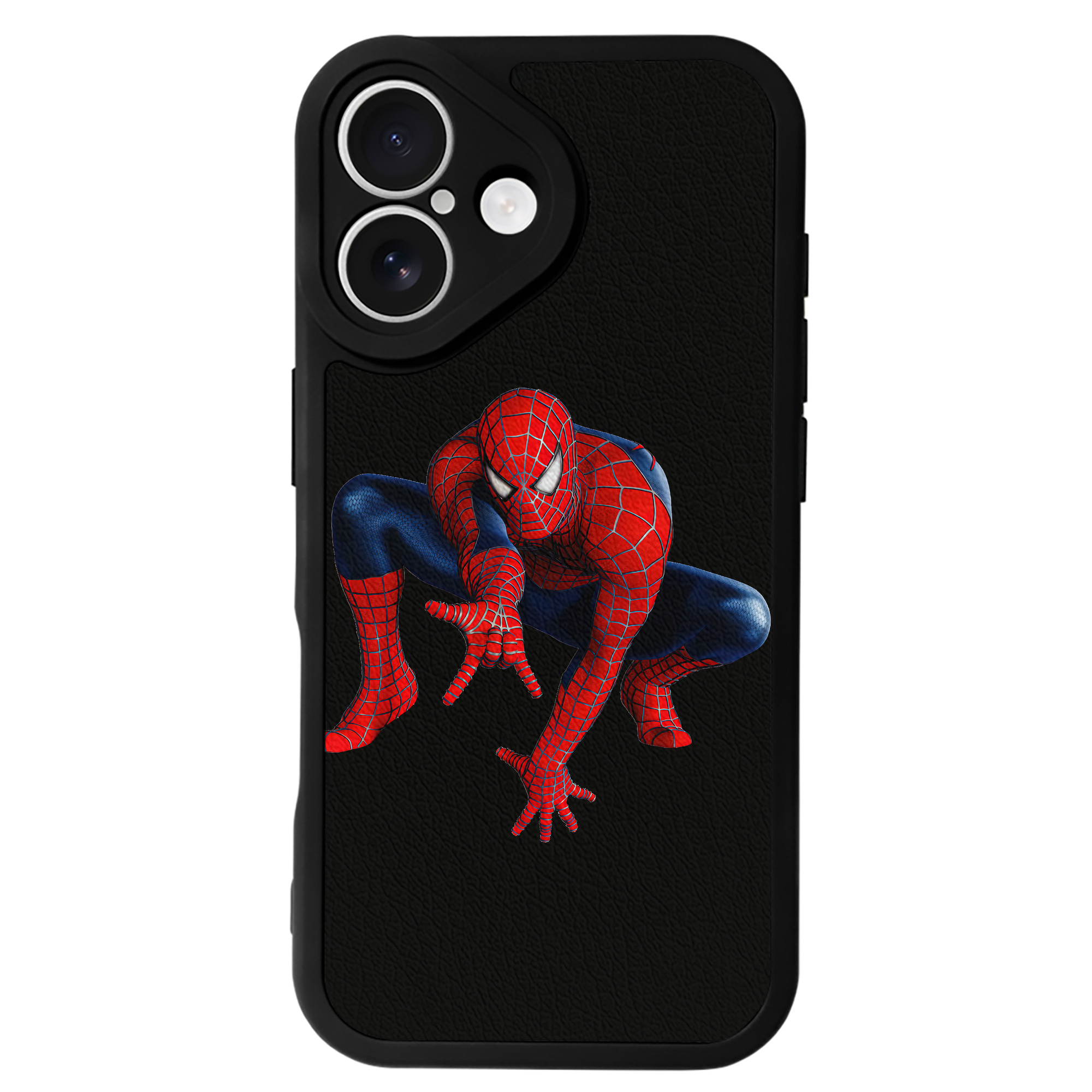 （画像用） Spider Man スパイダーマン 【iPhone 16シリーズ対応】シリコンスマホケース（レザー調） 材質：シリコン